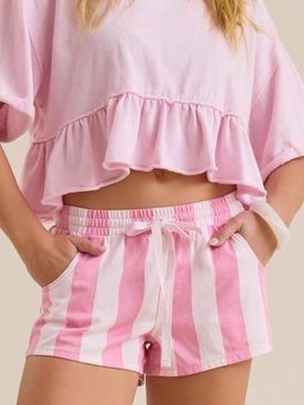 Altar’d State Anna Stripe Mini Short